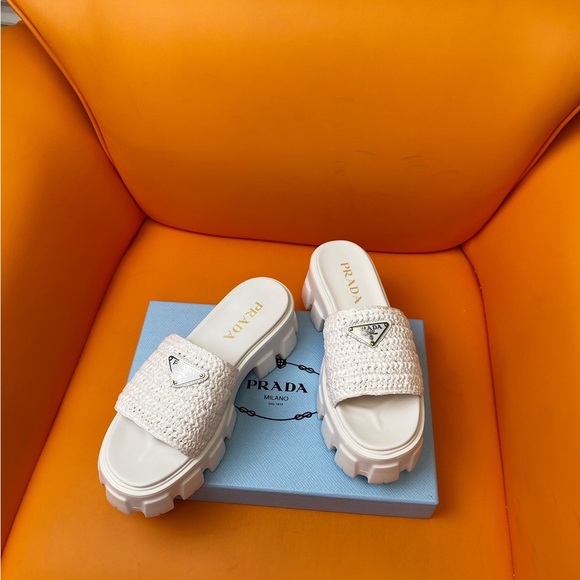 Prada Women's Braided Slippers - Picture 4 of 5